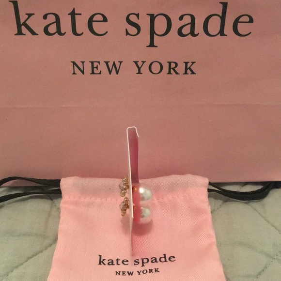 KATE SPADE Reversible Rhinestones Pearl Earrings - Picture 6 of 8